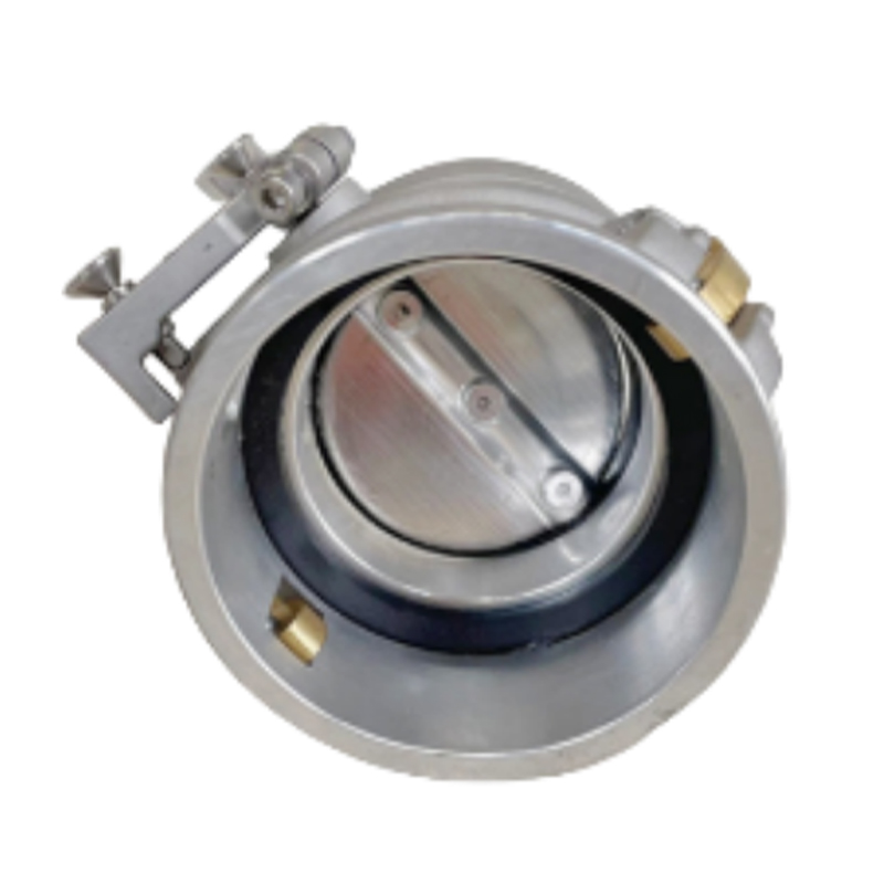 Acoplador seco hembra tipo D de aluminio fundido con válvula de mariposa para descarga de combustible