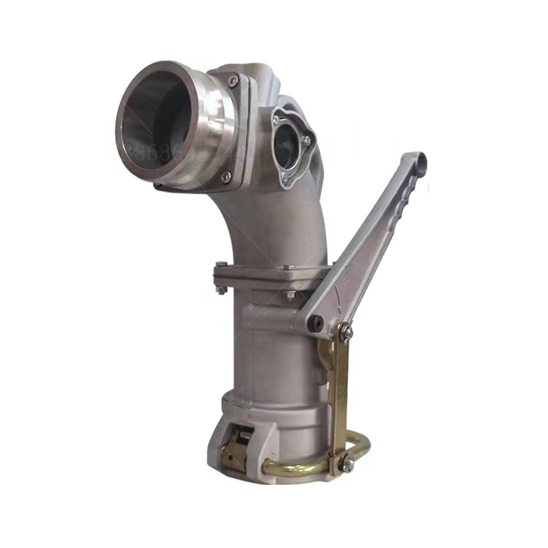 Codo de suministro de sello superior con caída por gravedad de aluminio para descarga de combustible en gasolineras