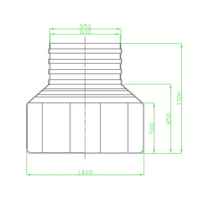 Pozo de registro de alta resistencia de HDPE de 16 lados ｜ tubería subterránea de la estación de combustible y protección contra el agua de lluvia