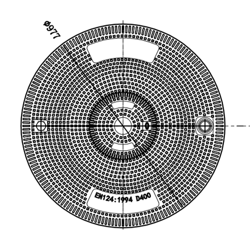Tapa de alcantarilla sellada SMC con apertura de red de 900 mm Serie