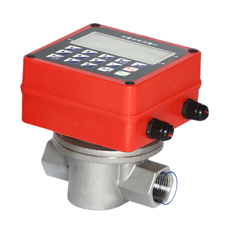 Medidores de flujo de engranajes ovalados preajustables electrónicos livianos de la serie OGM-25Q-Slim para dispensación de líquidos controlada por bomba