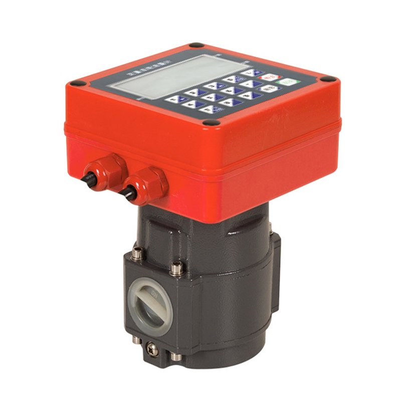 Medidor de flujo de rueda de cintura preestablecido electrónico de aluminio serie WWM-25Q (medición de líquido controlada por bomba)