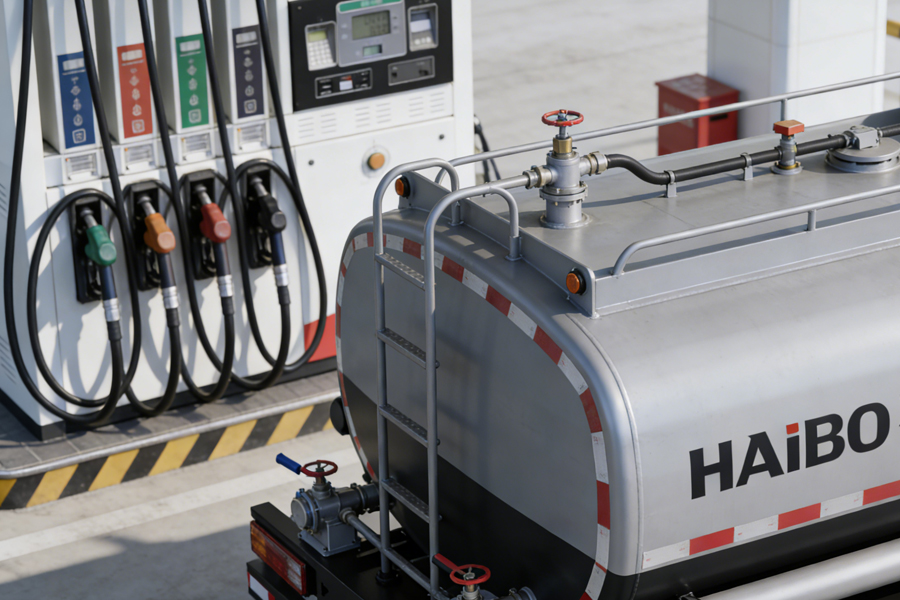 Adaptándose a los altos estándares de la industria, los camiones cisterna y las piezas dispensadoras de combustible de Haibo Petroleum fortalecen la línea de seguridad del transporte de energía.