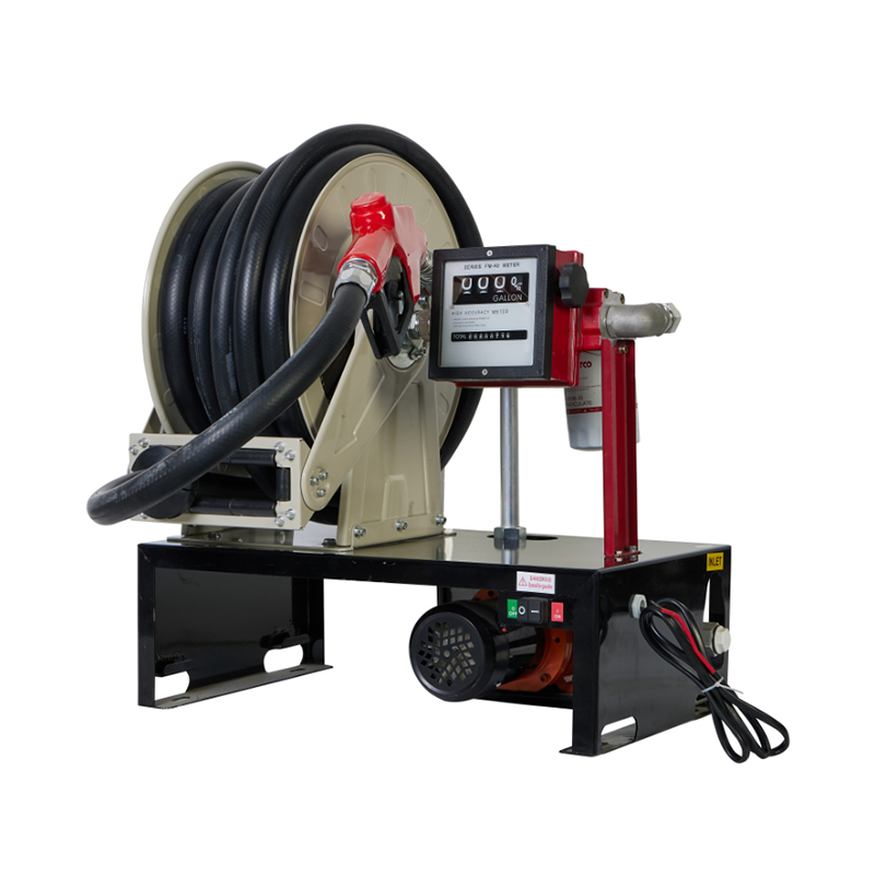 Conjunto de bomba de transferencia diésel eléctrica serie SY-JP07 con carrete de manguera