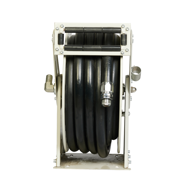 Carrete de manguera de caucho para combustible retráctil con resorte ultra duradero de la serie HRD3420X/HRD1115X