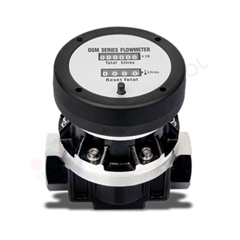 Medidor de flujo de engranajes ovalados mecánicos de precisión compacto serie OGM-XXM para líquidos limpios