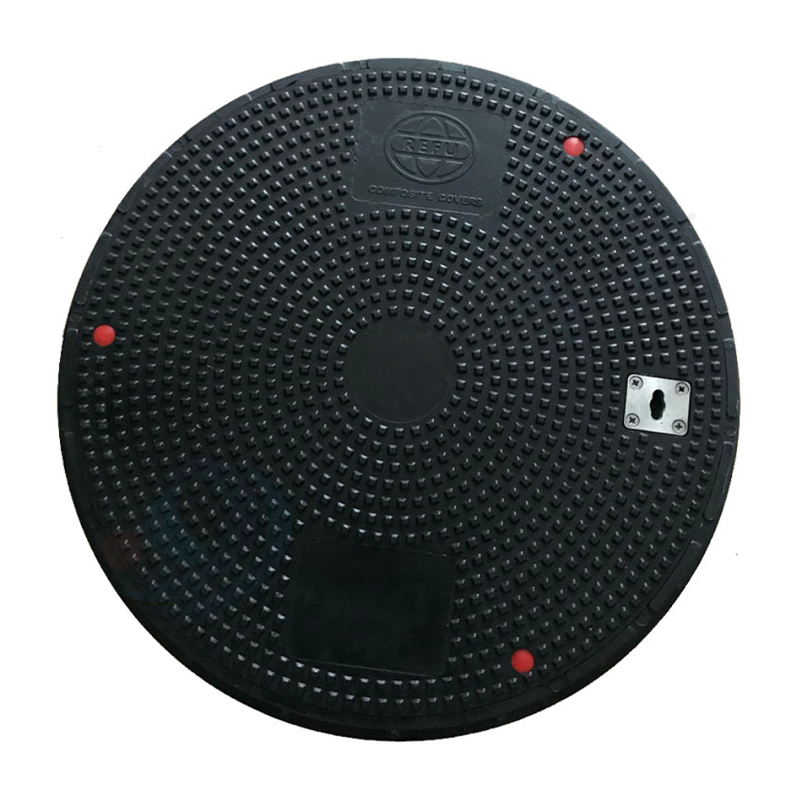 Cubiertas de alcantarilla redondas SMC de alto rendimiento de la serie RF700-80 para estaciones de combustible y carreteras industriales